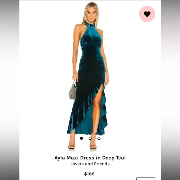 Lovers + Friends | Dresses | Lovers And Friends Teal Velvet Dress | Poshmark